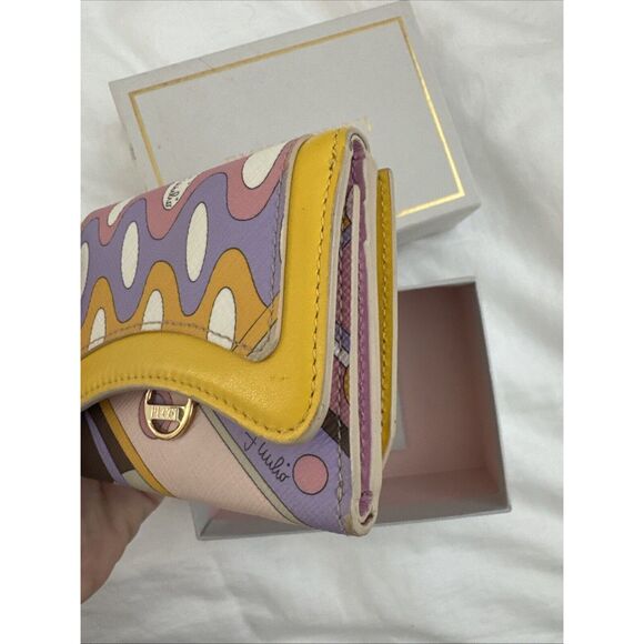 Emilio Pucci Tri Fold Pouch Wallet W/box - Picture 3 of 16